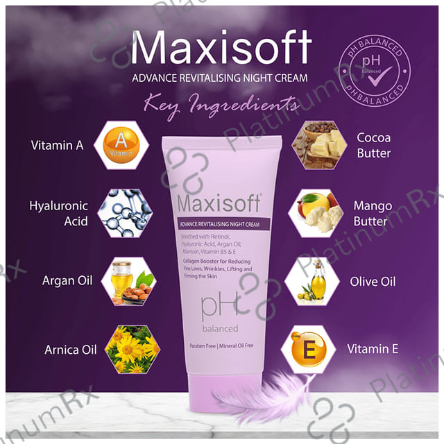 Maxisoft PH Balanced Advance Revitalising Night Cream (50gm Each) 1 Tube