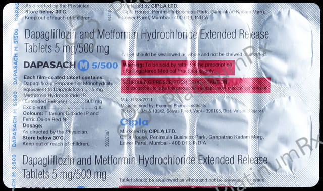 Dapasach M 5mg/500mg Tablet