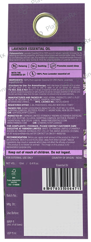 Fabessentials Lavender Essential Oil