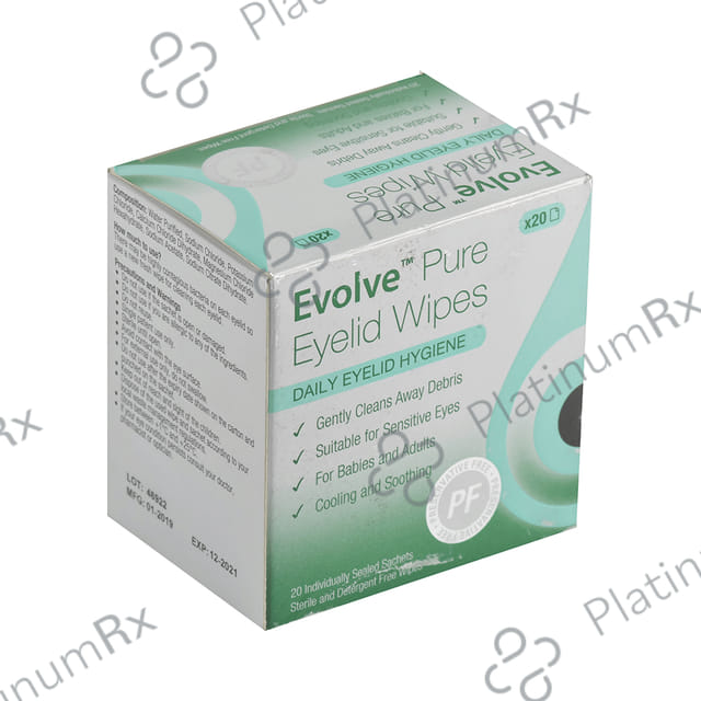 Evolve Pure Eyelid Wipes for Babies & Adults - Suitable for Sensitive Skin