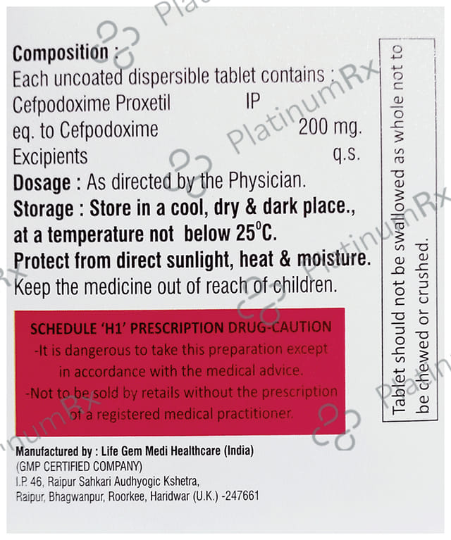 Doxpod 200mg Tablet DT 10s