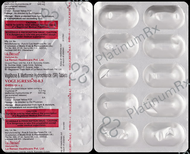Vogligress M 500/0.3mg Tablet 10S