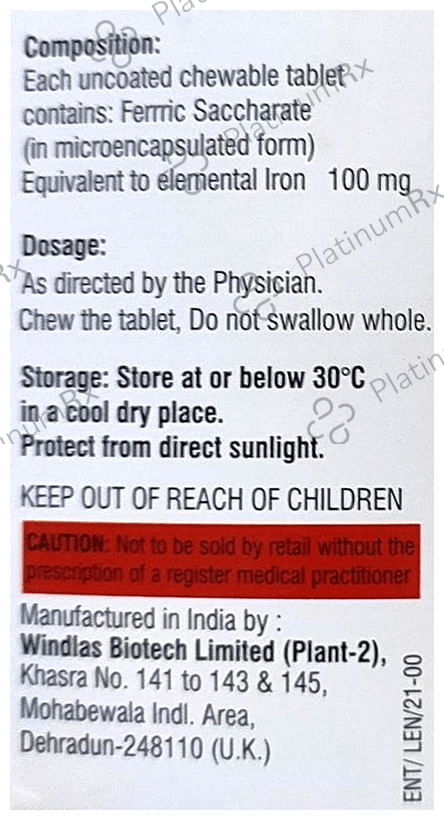 Lenziron Chewable Tablet