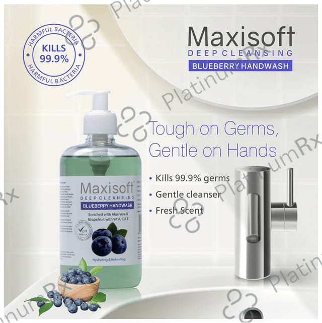 Maxisoft Deep Cleansing Blueberry Handwash (500ml Each) 1 Bottle