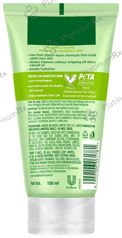 Simple Refreshing Facial Face Wash
