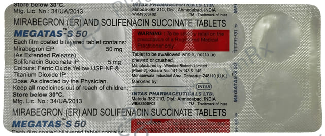 Megatas S 50mg/5mg Tablet