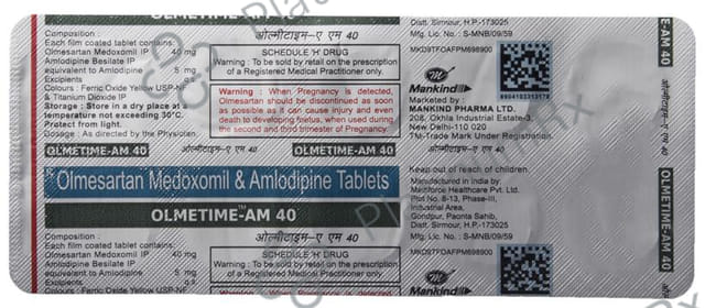 Olmetime AM 40 5/40mg Tablet 10s