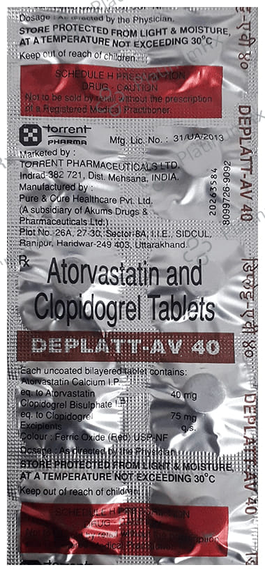 Deplatt AV 40/75mg Tablet 10s