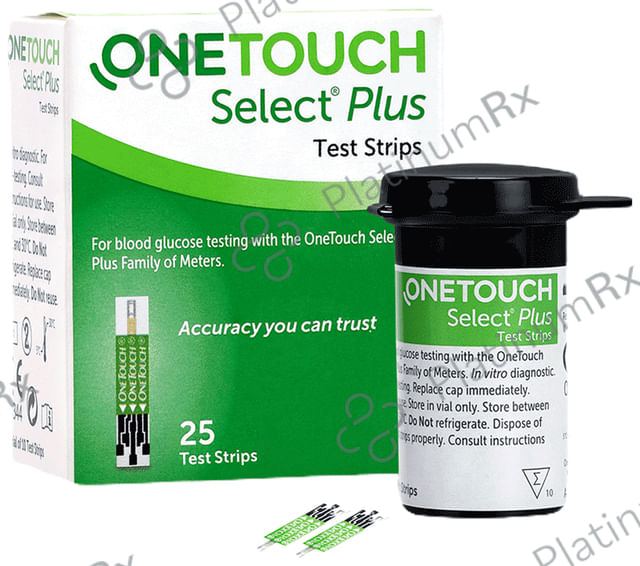 OneTouch Select Plus Test Strip Green (Only Strips) 25s
