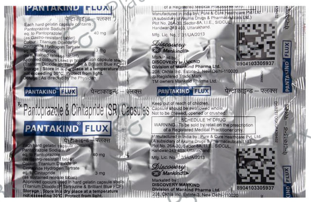 Pantakind Flux 3/40mg Capsule 10s