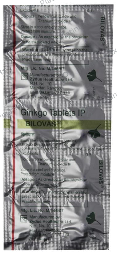 Bilovas 40mg Tablet 10s