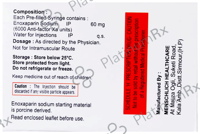 Encostin 60mg Injection 0.6ml
