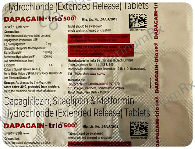 Dapagain Trio Tablet 15s