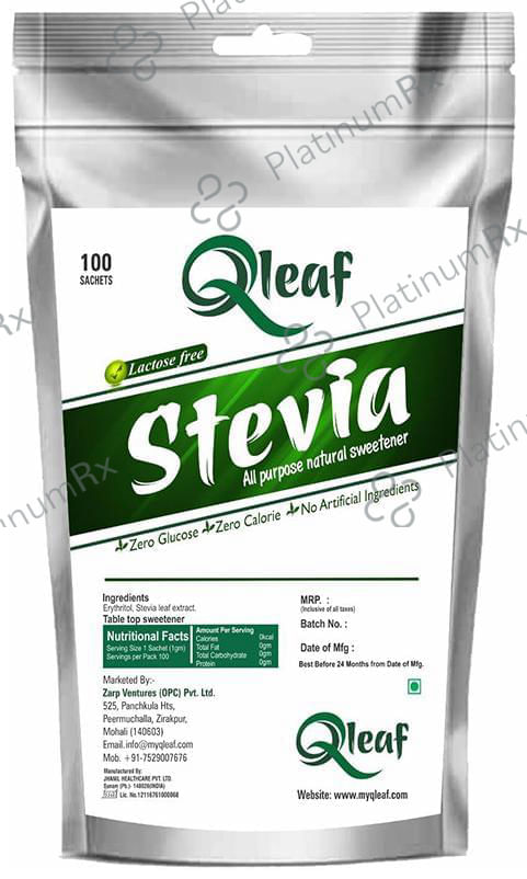 Qleaf Stevia Powder Sachet 100 Sachets