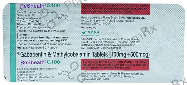 Resheath G 100mg/500mcg Tablet 10s