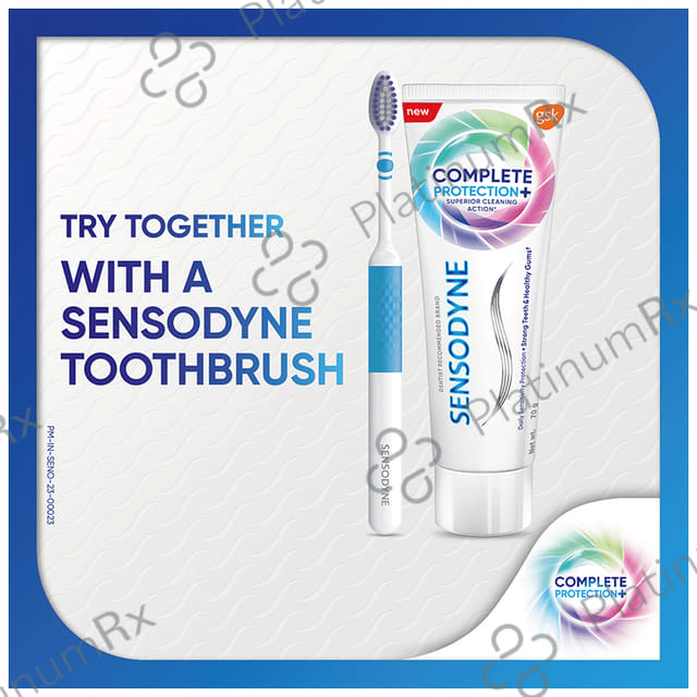 Sensodyne Toothbrush Complete Protection + Toothbrush with Flexible Neck for 48% Better Cleaning with Soft Tapered Bristles