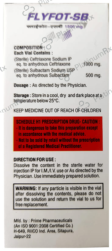 Flyfot-SB 1500mg Injection