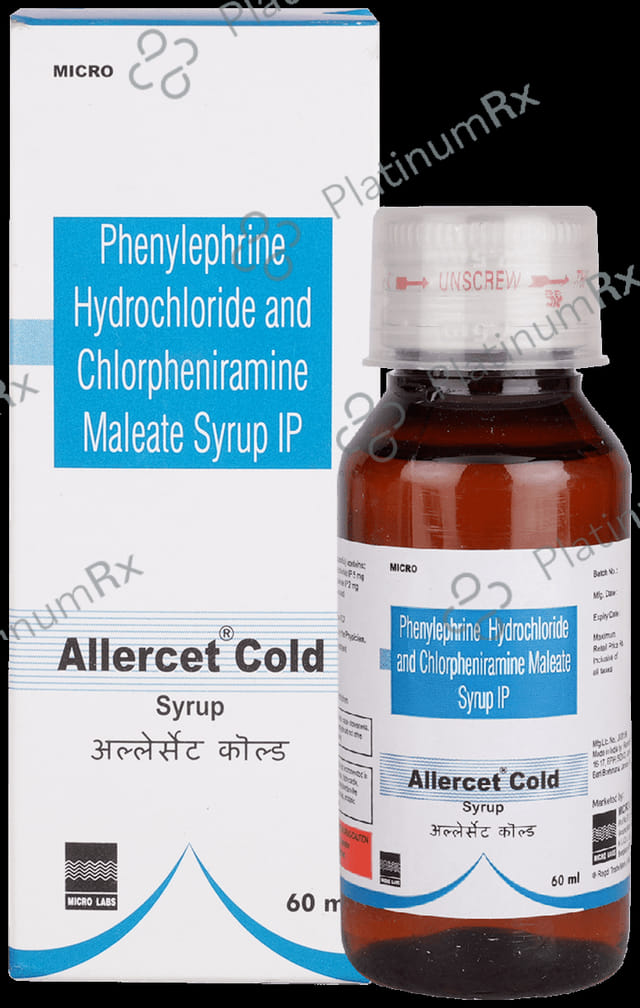 Allercet 2/5mg Cold Syrup 60ml