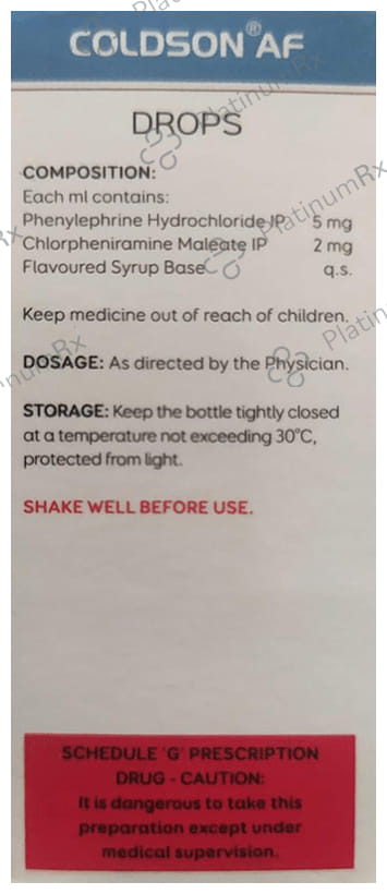 Coldson AF Oral Drops Raspberry