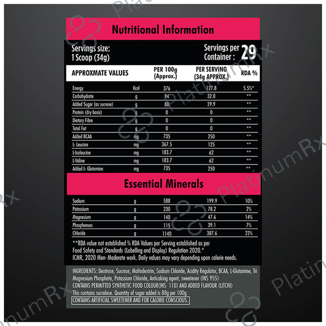 Dr. Morepen Muscle Food Isotonic Powder Litchi
