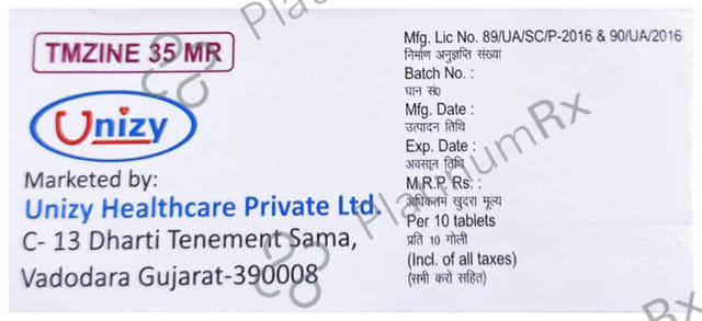 Tmzine 35mg Tablet MR 10s