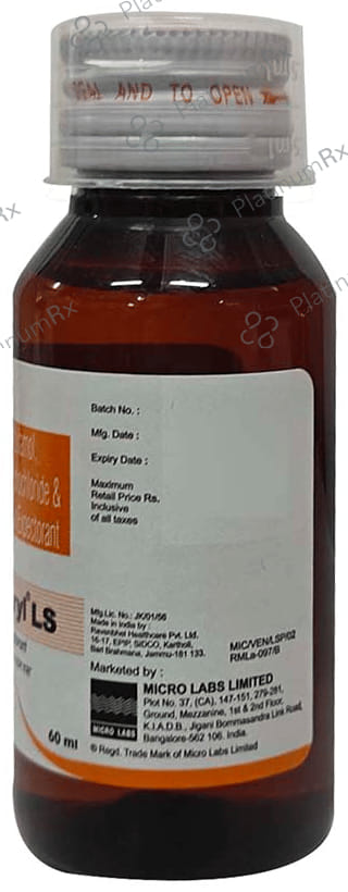 Ventryl LS 15/50/0.5mg Syrup 60ml