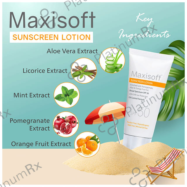 Maxisoft Sunscreen SPF 50 Lotion 50ml