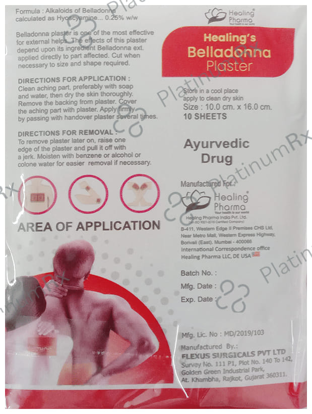 Belladona Plaster 10s