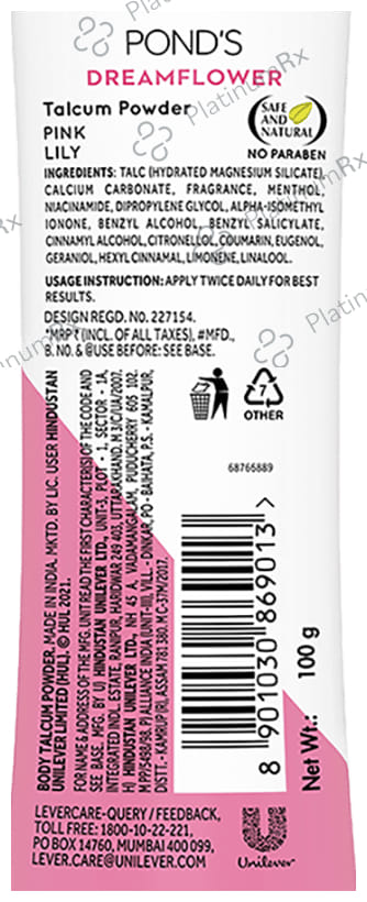 Pond's Magic Freshness Talc Powder Dreamflower Pink Lily