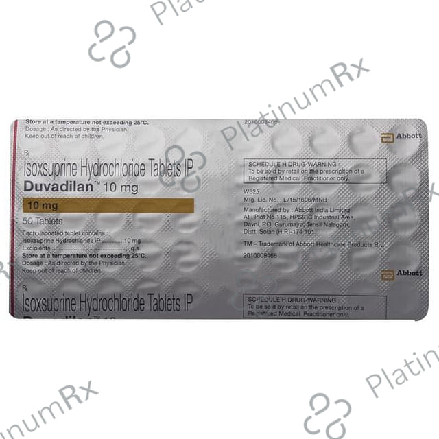 Duvadilan 10mg Tablet 50s