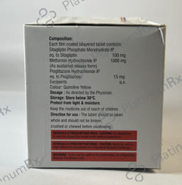 Sitaglize MP 100/15/1000mg Tablet SR 10s