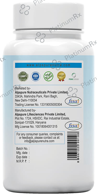 Alpspure Nutra Omega 3 Fish Oil 1000mg Softgel Capsule 60s