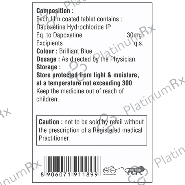 Dapoxet 30 Tablet