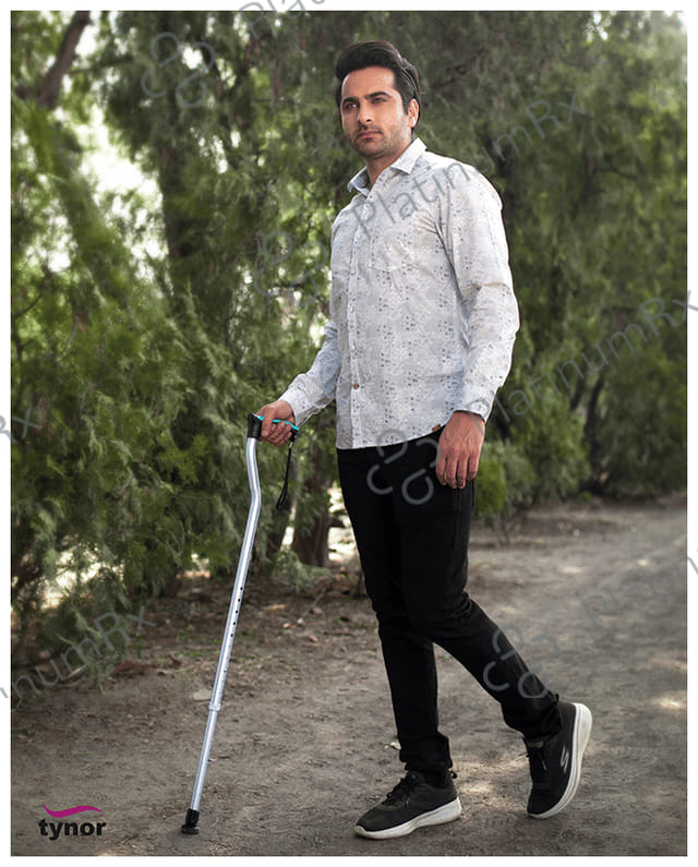 Tynor L-07 Walking Stick (Soft Top) Universal Black