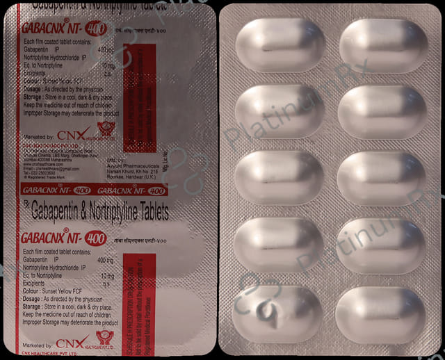 Gabacnx NT 400mg/10mg Tablet 10s