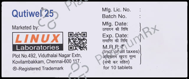 Qutiwel 25mg Tablet
