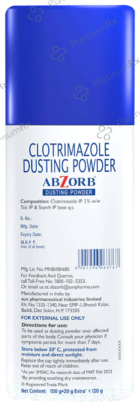 Abzorb Anti Fungal 1% Dusting Powder 120gm