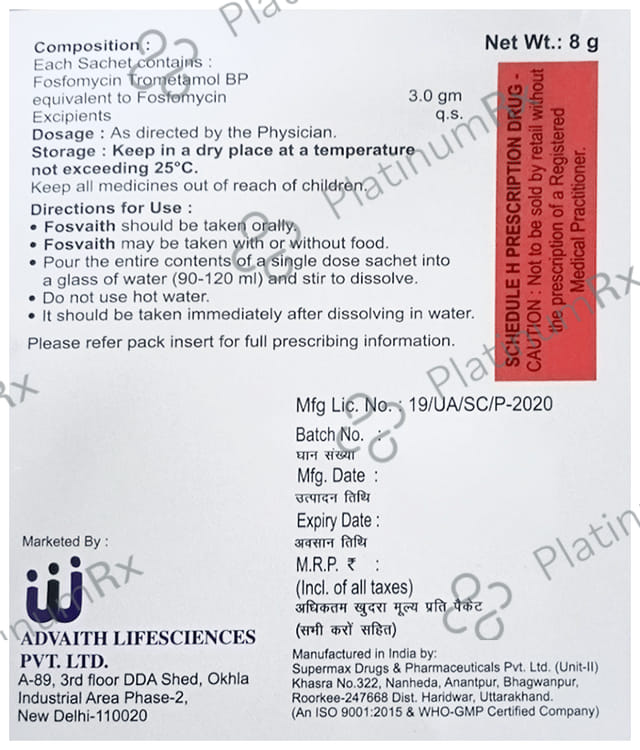 Fosvaith 3000mg Sachet 8gm