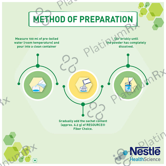 Nestle Resource Fiber Choice, Partially Hydrolyzed Guar Gum (PHGG), Prebiotic Fiber + Immunonutrients (6.2gm Each)