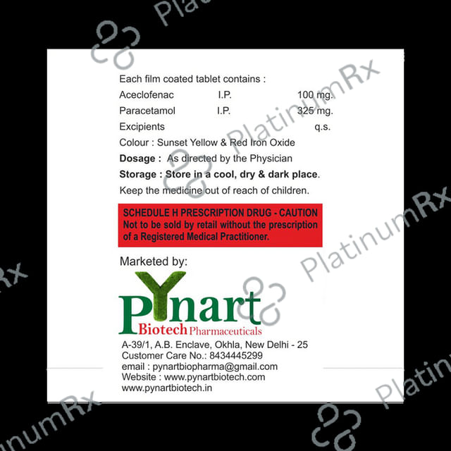 Pynace 100/325mg Tablet 10s