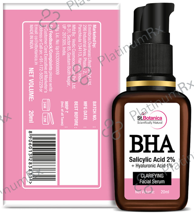 St.Botanica BHA Salicylic Acid 2% + Hyaluronic Acid 1% Clarifying Facial Serum