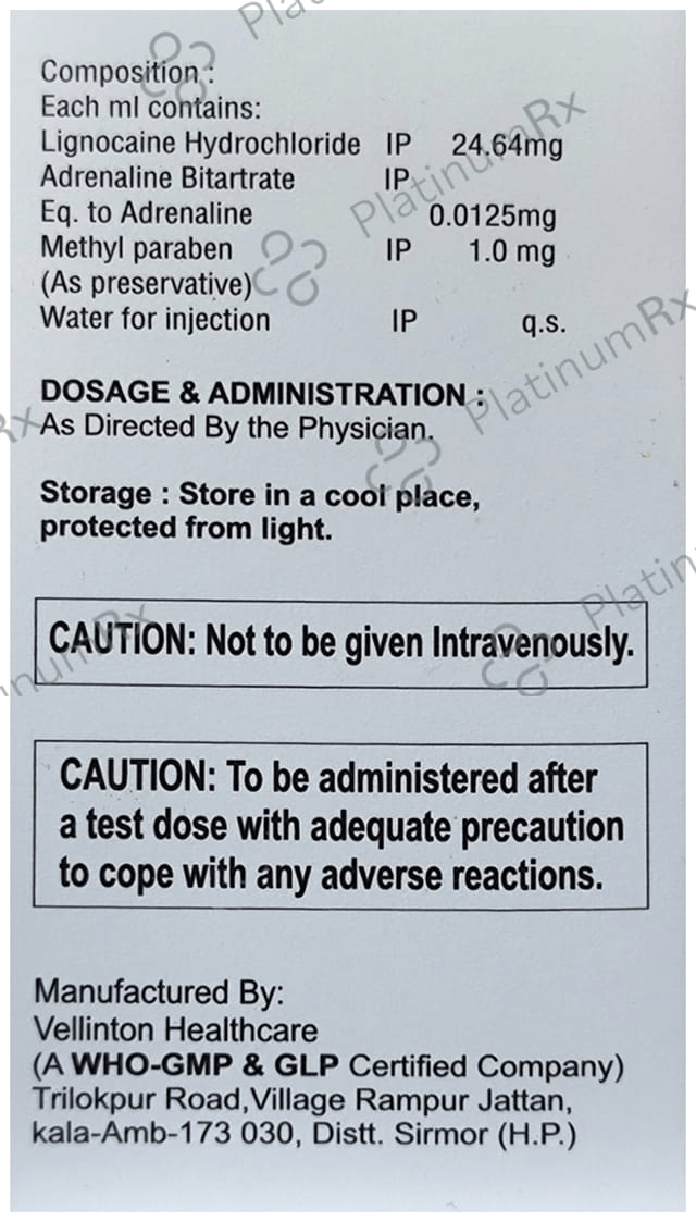 Orobloc AD 0.0125/25mg Injection 30ml