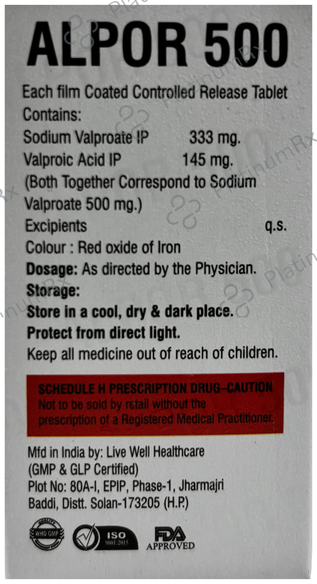 Alpor 500mg Tablet CR 10s