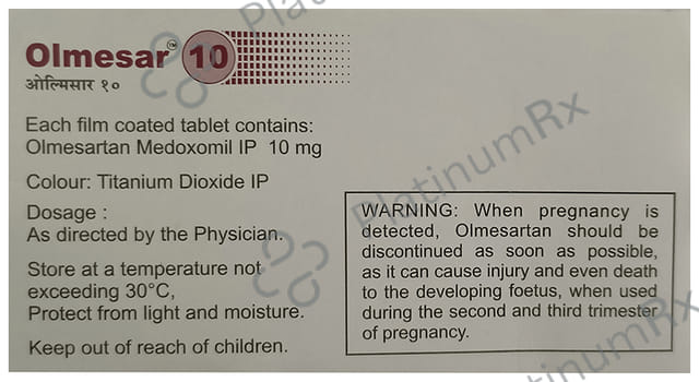 Olmesar 10mg Tablet 15s