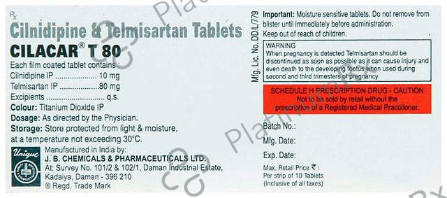 Cilacar T 80 Tablet 10 Tablet