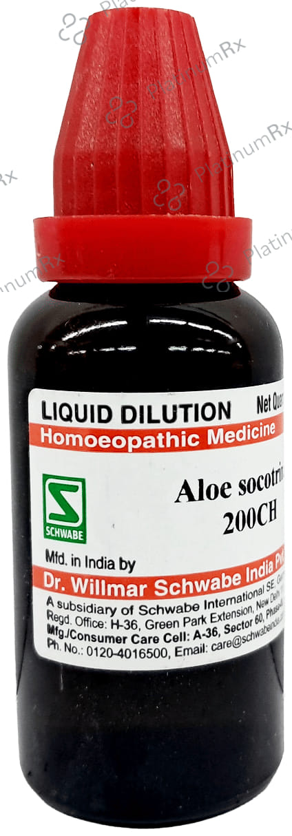 Dr Willmar Schwabe India Aloe Socotrina Dilution 200 CH