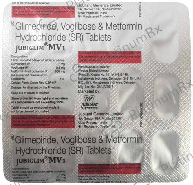 Jubiglim MV 1/500/0.2mg Tablet SR 15s
