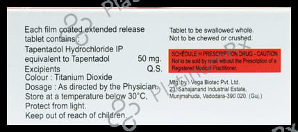 Tapencet ER 50mg Tablet 10s