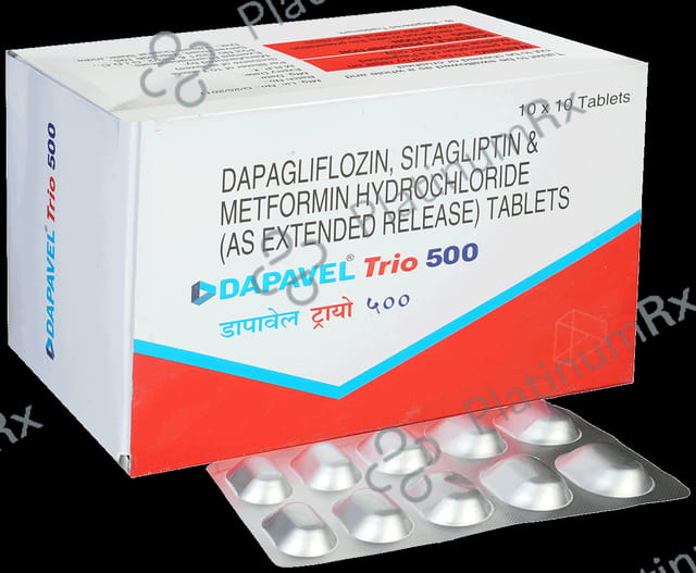 Dapavel Trio 10/500/100mg Tablet ER 10s