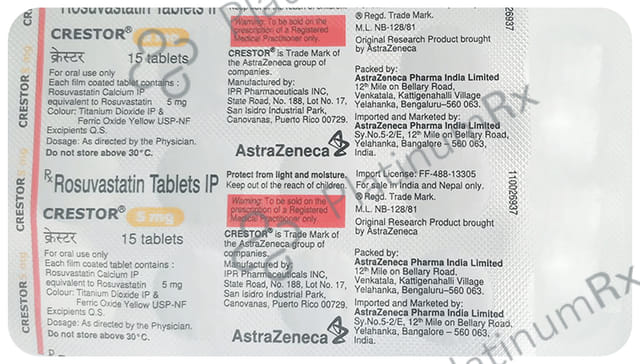 Crestor 5mg Tablet 15s
